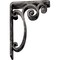 Ekena Millwork Avery Wrought Iron Bracket, (Triple center brace), Antiqued Warm Silver 2"W x 5 1/2"D x 8"H BKTM02X05X08TAVAWS - alternate 7